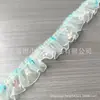 Borda de renda plissada dupla camada estampada, acessórios de vestuário, decoração de bainha de vestido de boneca, acessórios, adereços de cabeça, material de embalagem