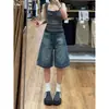 Novos Shorts Jeans de Cinco Pontos com Textura, Cintura Alta, Controle da Barriga, Corte Slim, Estilo Garota Apimentada, Fazem as Pernas Parecerem Mais Longas, Altas e Magras para Mulheres