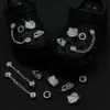 Nuevos dijes tipo zueco de ballet: Accesorios de bricolaje, serie de perlas, moño, flores 3D, accesorios de zapato desmontables