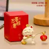 Muñeco Gato Lúcido Marea Nacional Gatito de Dibujos Animados Hecho a Mano Adornos de Escritorio Regalos de Vacaciones Pequeños Regalos Decoraciones para el Hogar