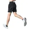 Pantalones Cortos de Exportación para Hombre con Bolsillo Trasero en la Cintura, Pantalones Deportivos que Pueden Sostener un Teléfono, Pantalones de Entrenamiento para Pista, Pantalones Cortos de Seda Helada de Secado Rápido para Maratón de Verano