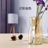 Vaso de vidro criativo nórdico, garrafa de vidro com cor gradiente estilo ins, decoração de casa vaso hidropônico de flores de luxo leve