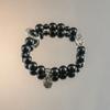 Novo Conjunto de Pulseiras Long Rui Cheng Xiang Estilo Chinês de Quatro Peças, Amuleto da Sorte com Contas de Dragão Estilo Antigo, Pulseira de Casal Tendência Chinesa de Vidro Presente