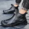 Zapatos de Lluvia Talla Grande para Hombre de una Pieza de Terciopelo de Caña Corta Impermeables Antideslizantes de Goma Zapatos de Protección Laboral Botas de Lluvia Pesca Salvaje Para Llevar a Domicilio Zapatos de Agua Invierno