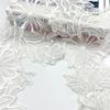 Nuevo Encaje de Flores Calado Bordado Soluble en Agua Organza Hanfu Ropa de Rendimiento de Vestuario Antiguo Accesorios 18 CM de Ancho