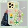 Pulseira de Boneca Flor de Sapo Adequada para Capa de Celular Apple 15Promax 16E Gelatina 13 Meninas Fofas 14 Tudo Incluído