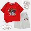 Coche tesoro de café Ropa de Dios Camiseta de manga corta Ropa para niños Traje de pantalones cortos para niños Top estampado de dibujos animados de equipo de industria pesada para niños.
