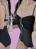 Traje de Baño Triangular Entero Nuevo 2025 para Mujer Delgado Sexy Vacaciones de Playa Aguas Termales Ropa de Baño [Envío Directo]