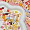 Caricaturas Postres Pan Resina Galletas Decoraciones Mixtas para Uñas DIY Pasador Funda de Teléfono Uñas Portátiles Pegamento en Crema