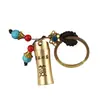 Sinal de Cobre Cartucho Sinal Bagua Agitar Desenhar Cartucho Seis hexagramas Sinal Sinal Superior Alça de Descompressão Porta-Chave de Carro Decoração