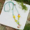 Colar de Maçã de Cerâmica Jingdezhen Colar Borboleta Dopamina Personalidade Fresca Feminina Moda Versátil Colar Venda por Atacado