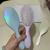 Peine de Tablero Grande Color Perla de Sirena Bolsa de Aire Electrochapado Cojín de Aire Peine Masajeador para el Hogar Estudiante Peine con Agujeros de Aire