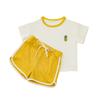 2024 Verano Nuevo Ropa para Niños Infantil Clase A Algodón Puro Lindo Traje de Camiseta y Shorts Ropa Casual de Dos Piezas para Hombre y Mujer