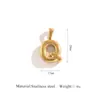 Accesorios de Colgante de Letra Inglesa Joyería Exquisita de Acero Inoxidable Accesorios para Collares Joyería Hecha a Mano para Bricolaje Versátil para Mujeres