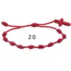 Pulsera de Amistad Popular Cruzada Cuerda de Mano de Amistad Padre-Hijo Hombres Mujeres Jóvenes Año del Zodiaco Cuerda Roja Adorno de Mano de Cruz