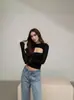 G25T145-Estilo Novo Europeu e Americano Primavera e Outono Design Sexy de Renda Manga Sino Valoriza a Silhueta Roupa Feminina