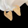 Pendientes Geométricos de Metal con Aguja de Plata Electrochapada en Oro Real de 18K con Diseño Único Plegado, Lujo Ligero y Sensación de Alta Gama, Pendientes para Mujer