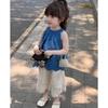 Conjunto de Moda de Verano 2025 para Niñas Pequeñas, Conjunto de Dos Piezas Estilo Coreano para Bebés Niñas