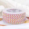 Fio de algodão de três cores de quatro fios Boting, pulseira de cordão colorido trançado feito à mão DIY, cordão para alça, resistente ao desgaste, material de cordão sem trama