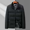 Abrigo de algodón de cuello alto para invierno para hombres de mediana edad de 40 a 50 años, chaqueta de algodón cálida casual engrosada para papás