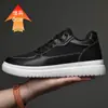 Aumento de Altura Interior Invisible 6cm Moda Masculina Casual Zapatillas Bajas Piel de Vaca Suela Gruesa Aumento de Altura Interior 8cm Punta Redonda Deportivas Blancas para Hombre