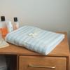 Toalla de algodón, toalla de baño, toalla de baño de algodón absorbente para el hogar, toalla de baño de algodón a rayas gruesas para adultos, toalla de fábrica al por mayor