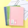 Caderno Espiral de Capa Mole Minimalista para Estudantes, Caderno A4 com Grade Espessa, Fichário A5 com Folhas Soltas para Preparação de Provas