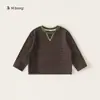 [Coleção de Camisetas Neutras] Roupa Infantil Bangxuan Tops Casuais para Crianças Estilo Primavera e Outono Camisetas de Manga Longa para Meninos