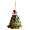 Navidad Transfronteriza Pastel Creativo Serie Grinch Colgantes Decoraciones para Árbol de Navidad Colgantes Acrílicos