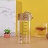 Vaso de Vidrio con Marcas de Medición, Vaso Transparente de Regalo Publicitario para Negocios, Vaso de Regalo de Gran Capacidad para Viajes, Resistente al Calor de Alto Borosilicato