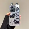 Borde Plateado Colorido Plateado Adecuado para Vivoy78 Dibujos Animados Y17 Niñas V30Lite Colgante Funda de Teléfono Lindo S19 Gato y Huella de Perro