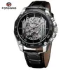 Nuevo Reloj Mecánico Automático Forsining Estilo Europeo y Americano Moda Masculina Casual Corte Hueco Movimiento Mecánico