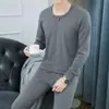Ropa de otoño pantalones largos traje hombre año de nacimiento rojo ropa interior térmica fina joven y mediana edad otoño e invierno suéter básico