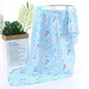 Manta de Muselina Fina Estampada de Algodón de Bambú Envoltura para Bebé Paño de Envoltura Individual Manta para Aire Acondicionado Suministros para Recién Nacidos