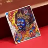 Dzambala Negro pintado tibetano pintura Thangka pintada a mano lienzo central impresión microchorro Thangka cultural y creativo Zakiralam al por mayor