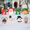 Amazon Transfronteiriça Nova Placa de Jardim de Natal Boneco de Neve Papai Noel Placa de Jardim Decoração de Festa Placa Oca