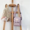 2024 Nuevo estilo japonés y coreano, lindo y fresco bolso cuadrado pequeño, bolso de mensajero informal, bolso de hombro para estudiante, bolso para teléfono móvil