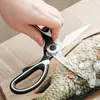 Tijeras Panda Hueso de Pescado Multifuncionales Acero Inoxidable Fuertes Pato Pescado Hueso de Pollo Tijeras para Alimentos Cocina Tijeras para Nueces
