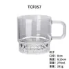 Exquisito Juego de Taza y Platillo Rayado, Taza de Café Doméstica de 220ml con Asa, Juego de Tazas para Bebidas de Té con Leche al por Mayor