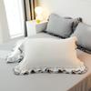 Funda de almohada de venta directa del fabricante transfronterizo, paquete individual, funda interior de encaje de algodón lavado estilo coreano, funda de almohada individual, funda de almohada