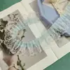 Encaje plisado de hilo de nieve de doble capa de 4 cm de ancho Ropa Lolita Ropa de bebé Accesorios para el cabello Tela para cortinas Decoración DIY