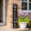 Nuevo producto transfronterizo: Letrero vertical de bienvenida de madera para porche y patio de granja de temporada Decoración navideña letrero de pie