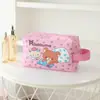 Nova Bolsa de Papelaria Portátil Desenho Animado Fofa para Estudantes Bolsa Multifuncional de Viagem para Cosméticos Bolsa de Armazenamento Lavável