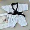 Conjunto de Bonecas de Fantasia Taekwondo Roupas Boneca Roupas de Fantasia para Boneca Acessórios para Boneca Roupas Boneca Roupas de Taekwondo para Boneca