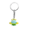 Serie de estrellas dibujos animados PVC pegamento suave llavero colgante para equipaje regalo llavero accesorios de joyería venta caliente al por mayor