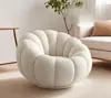 Sillón Sofá Perezoso de Calabaza, Sillón Reclinable de Algodón Comprimido al Vacío Sofá de Ocio con Reposapiés