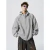 Moletom Cardigan Esportivo Listrado Color-Block Estilo Americano Hasselblad para Homens, Tamanho Grande Marca Tendência Jaqueta com Capuz para Casal Primavera e Outono