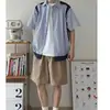 Camisa de Manga Corta 2026 para Hombre, Estilo Delgado de Verano, Camisa Estilo Hong Kong, Chaqueta Fresca de Trabajo, Top Casual de Moda con Estampado
