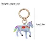 Chaveiro Pingente 3D de Pônei Pintado em Desenho Animado Transfronteiriço Europeu e Americano, Ano do Cavalo, Pingente de Bolsa Pônei Sucesso Instantâneo