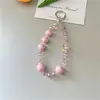 Colgante de Cuentas de Corona para Cadena de Teléfono para Mujeres, Accesorio de Funda de Teléfono de Alta Gama, Pulsera de Cuentas, Estilo Corto, Adorno de Muñeca de Nicho